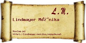 Lindmayer Mónika névjegykártya